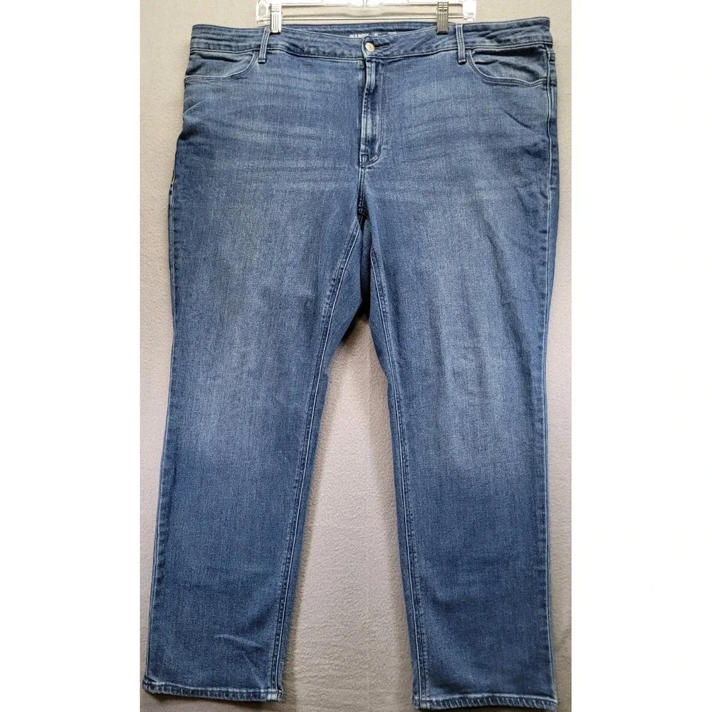 Old Navy High Rise Wow Straight Jeans Women's Size 22 Blue‎ Denim